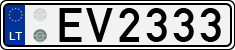 License plate of Lithuania, Electric vehicles