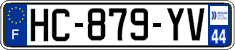 French license plate, SIV (ordinary)
