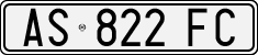 License plate of Italy, Cars (1994 year series)