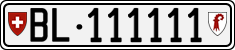 License plate of Switzerland, Cars