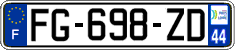 French license plate, SIV (ordinary)