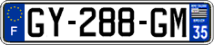 French license plate, SIV (ordinary)
