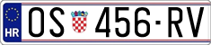 License plate of Croatia, Regular plates