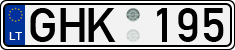 License plate of Lithuania, Cars