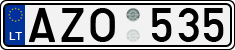 License plate of Lithuania, Cars