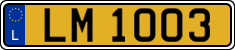License plate of Luxembourg, 2003 year system
