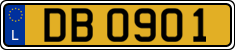 License plate of Luxembourg, 2003 year system