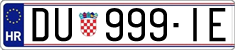 License plate of Croatia, Regular plates