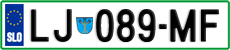 License plate of Slovenia, Cars