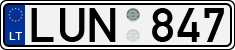 License plate of Lithuania, Cars