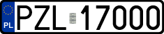License plates of Poland, Regular car plates