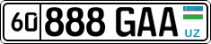License plate of Uzbekistan, Organizations