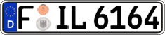 German license plate, Regular plates
