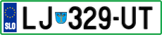 License plate of Slovenia, Cars