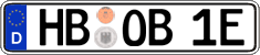 German license plate, Electric vehicles