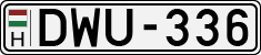 license plates of Hungary, Cars (1990)