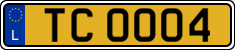 License plate of Luxembourg, 2003 year system