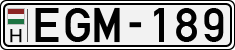 license plates of Hungary, Cars (1990)