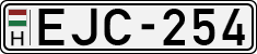 license plates of Hungary, Cars (1990)