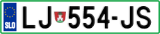 License plate of Slovenia, Cars