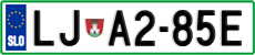 License plate of Slovenia, Cars