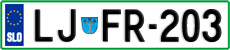 License plate of Slovenia, Cars