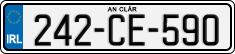 License plate of Ireland, Regular plates