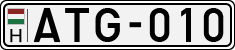 license plates of Hungary, Cars (1990)