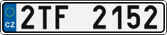 License plate of the Czech Republic, Cars (2001)