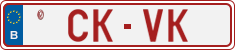License plate of Belgium, Vanity Plates (2014)