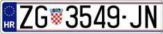 License plate of Croatia, Regular plates