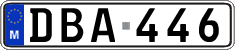 License plate of Malta, Regular plates (ABC 123)