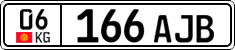 License plate of Kyrgyzstan, Private owners (2016)