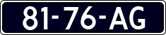 License plate of the Netherlands, Cars