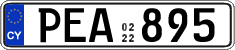 License plate of Cyprus, Regular plates