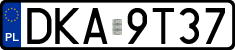 License plates of Poland, Regular car plates