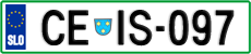 License plate of Slovenia, Cars