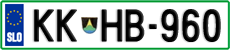 License plate of Slovenia, Cars