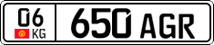 License plate of Kyrgyzstan, Private owners (2016)
