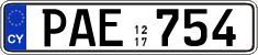 License plate of Cyprus, Regular plates