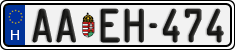 license plates of Hungary, Regular plates (2022)