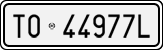 License plate of Italy, Cars (1927 year series)