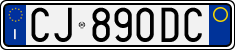 License plate of Italy, Cars (1994 year series)