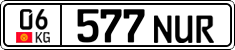 License plate of Kyrgyzstan, Private owners (2016)