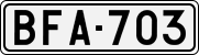 License plate of Finland, Cars