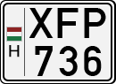 license plates of Hungary, Cars (1990)