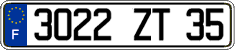 French license plate, FNI