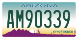 Arizona, Apportioned (AB-12345/AB12345)