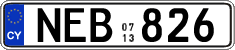 License plate of Cyprus, Regular plates
