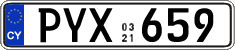 License plate of Cyprus, Regular plates